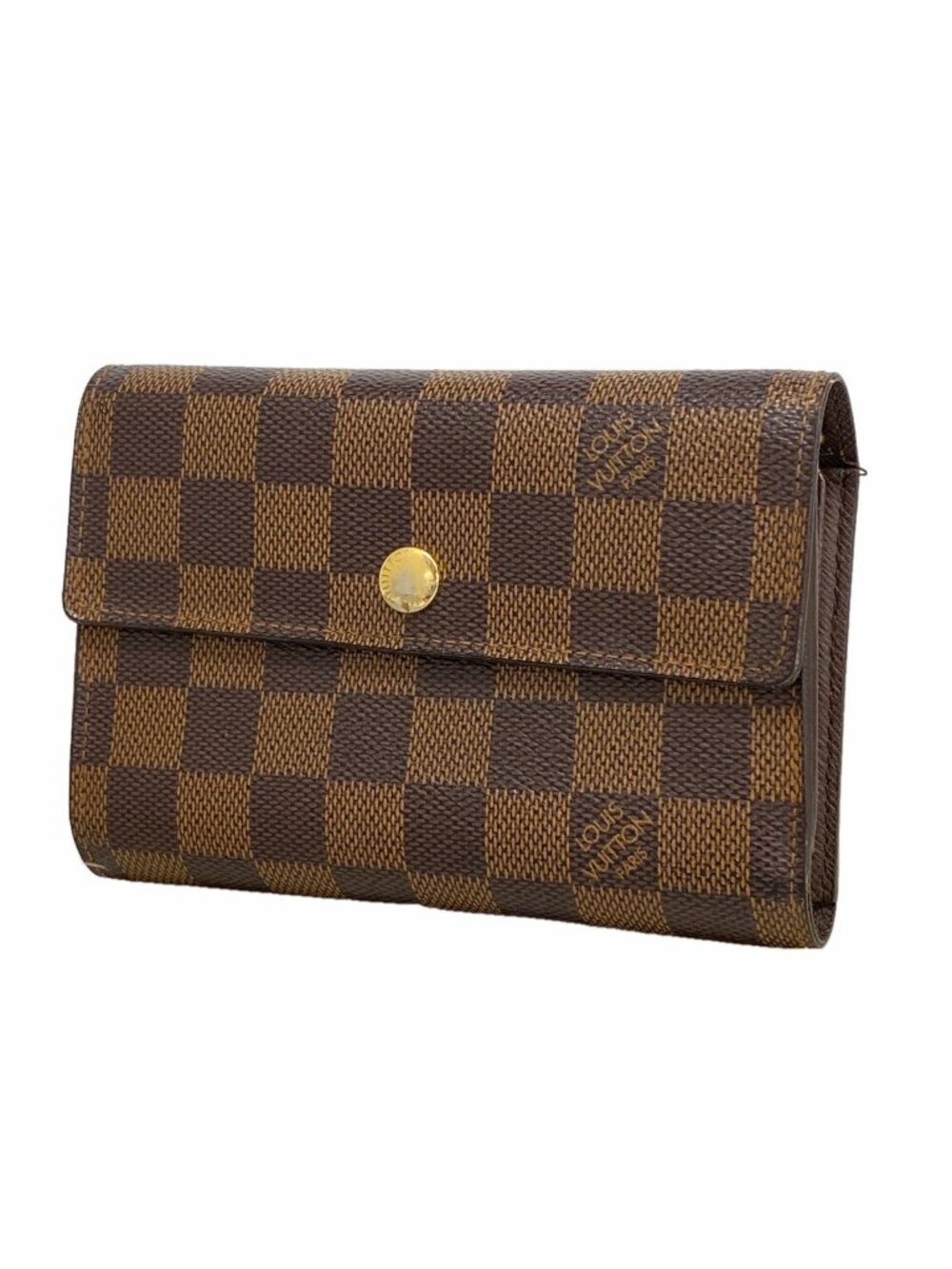 Louis Vuitton Trifold Wallet Damier Portefeuille Alexandra Ebene
